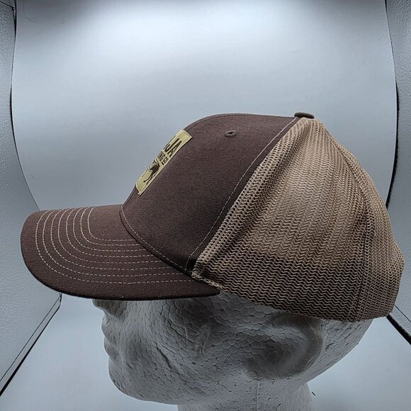 Baja Brewing Co Unisex Adjustable Brown Beige Mesh Trucker Hat Cap Outdoors - Picture 2 of 9